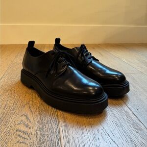 Zara Black Leather Men's Derby Lace Up Shoes